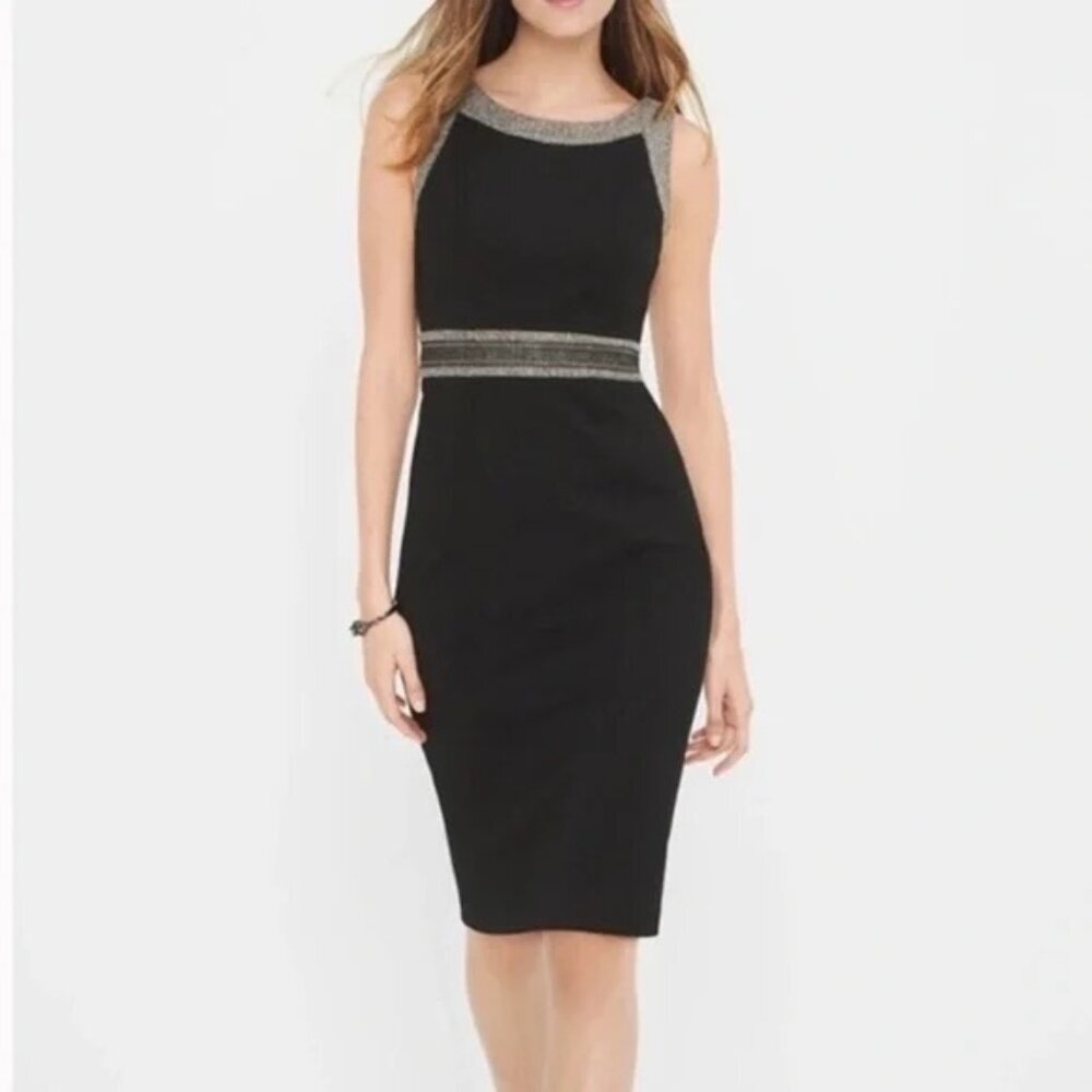 White House Black Market Womens Dress Size 4 Black Evening Cocktail Carrier